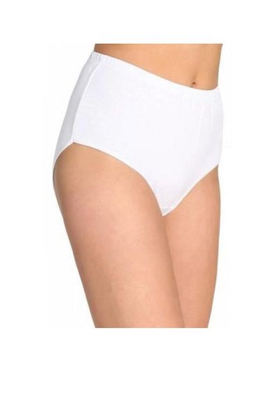 Tutku Women's White 6 Pack Cotton Panties