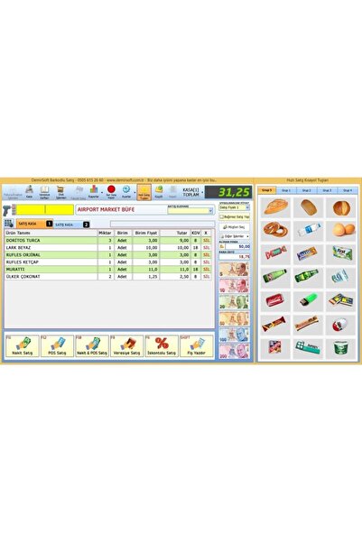 DemirSoft Barkodlu Market Satış Programı (barpro Paket)