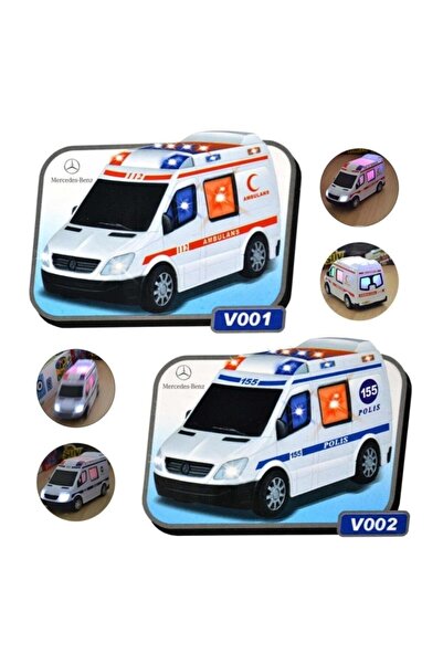 matchbang Işıklı Müzikli Oyuncak Ambulans Ve Polis Arabası 20 Cm 2'li Set