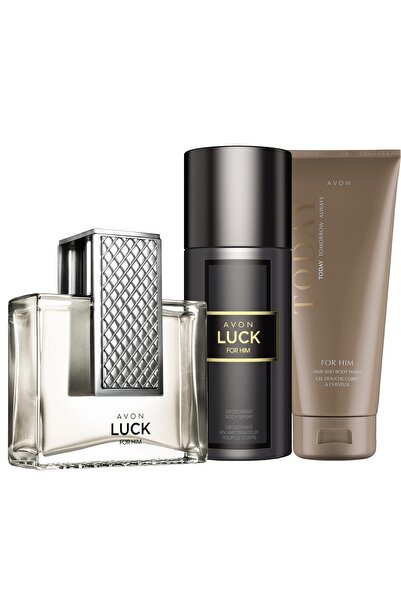 AVON Luck Erkek Parfüm Deodorant Ve Today Şampuan Paketi