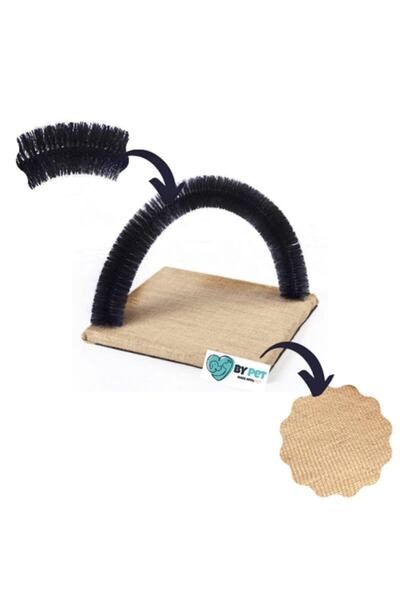 BYPET Black Cat with Brush Itching, Friction and Massage Board