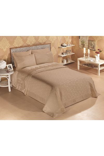 By Baso Home Textile Double Brown Maidevran Pique Set