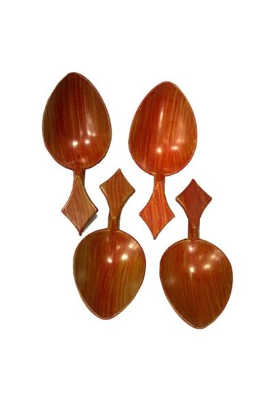 Yurtrenkleri Yayınevi Kısa Oyun Kaşığı Kısa Saplı Plastik Kaşık 4 Lü