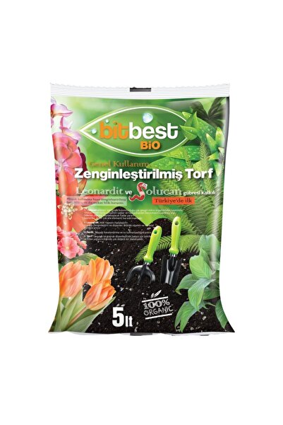 BİTBEST Zeng. 5lt Bitki Saksı Toprağı Solucan Gübresi Torf Humus Perlit Leonardit