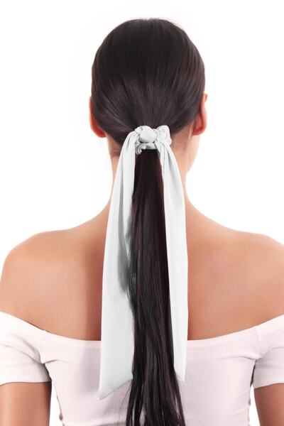 hahai accessories Hahai Women's Long Ribbon Model Scrunchie Buckle