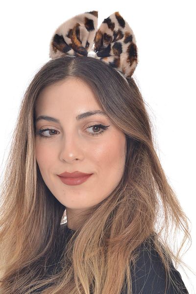 hahai accessories Hahai Women's Leopard Pattern Thin Crown