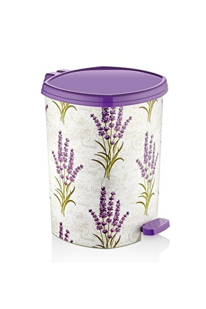 Özer Plastik 11 Litre Lavanta Desenli Çöp Kovası