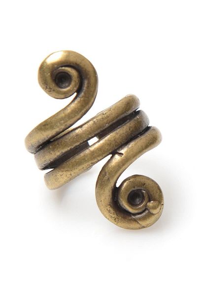 LABALABA WOMEN'S BRONZE PLATED KNIT RING