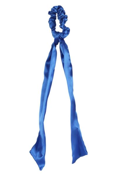 hahai accessories Hahai Women's Long Ribbon Model Satin Scrunchie Buckle