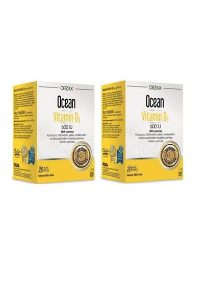 Orzax D Vitamini Desteği - Vitamin D3 600 Iu Sprey 20 Ml X2 Adet