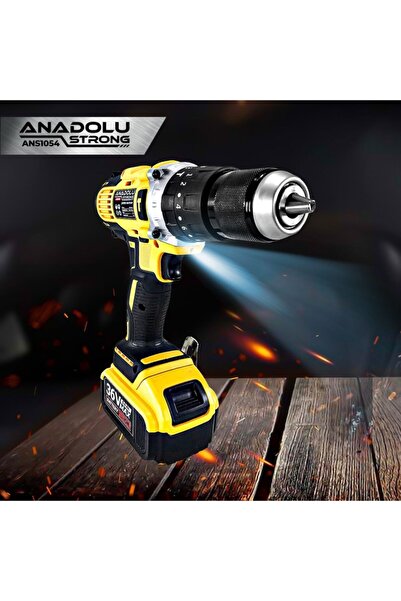 Anadolu Strong Çift Akülü Metal Mandren Profesyonel Darbeli Akülü Matkap Ans1054s