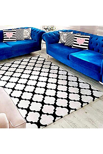 MODANOİVA Leke Tutmaz Yıkanabilir Kaymaz Dot Taban Dijital Baskı Salon Halısı...
