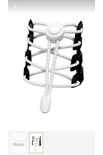 LUCKY Smart Laces Lycra White And Grayed White