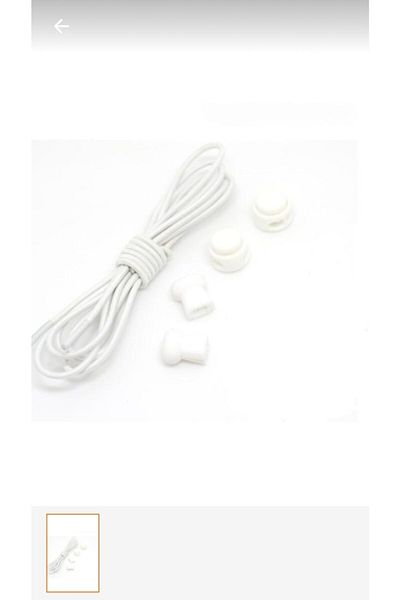 LUCKY Smart Laces Lycra White And Grayed White