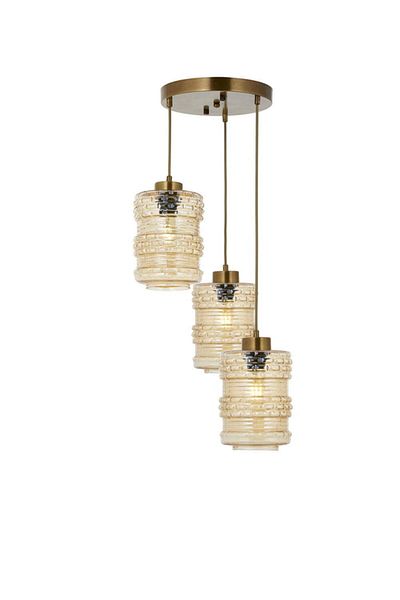 Tavcam Lady 3-Piece Hanging Chandelier Honey Luster - Distressed Tray