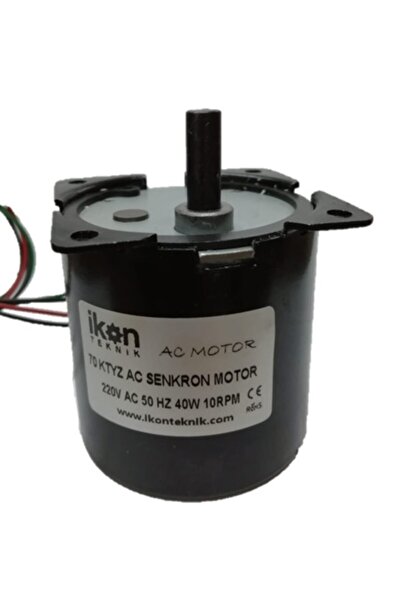 İKON TEKNİK AC SENKRON MOTOR 70 KTYZ 40 Watt 10 RPM 220 Volt VİYOL MOTORU