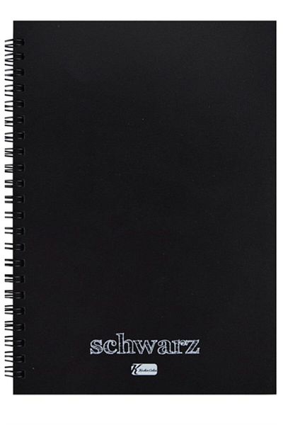KESKİN COLOR Caiet A4 pe spirală Schwarz Black - 60 de coli, copertă din plastic