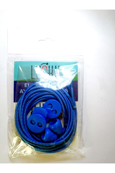 LUCKY Blue Elastic Shoe Laces with Smart Device 100cm