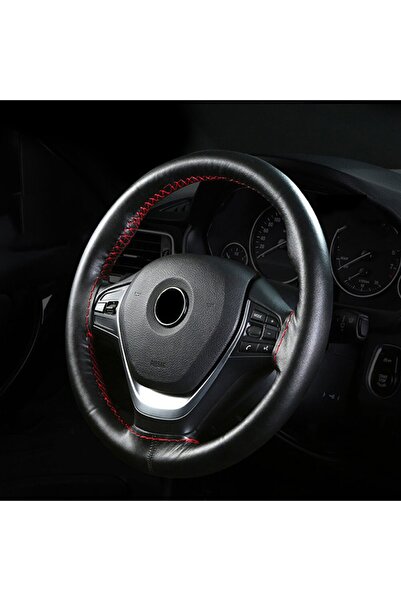 GARDENAUTO Hyundai Accent Blue Deri Direksiyon Kılıfı Soft Düz Model Kırmızı ...