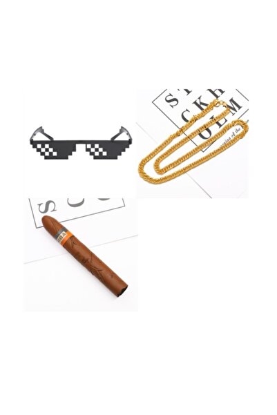 Schulzz Thug Life لعبة السيجار قلادة النظارات الشمسية