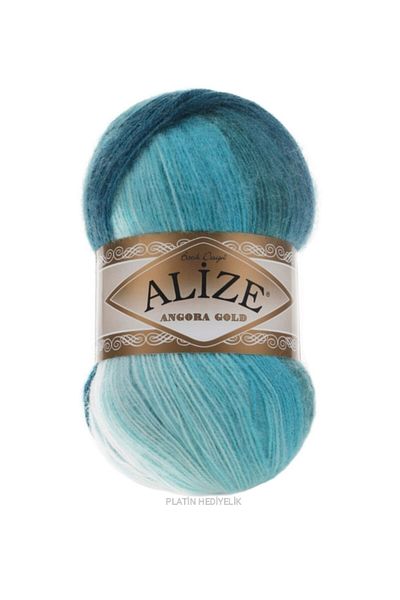 Alize Angora Gold Tie-dye Πλεκτά νήματα για γιλέκο ζακέτα σάλι κλωστή μαντήλι πουλόβερ νήμα 1892