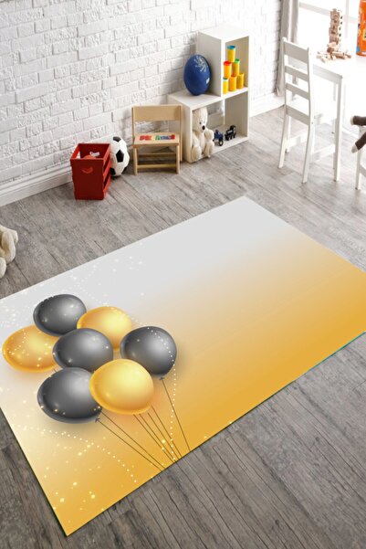 MODANOİVA Leke Tutmaz Yıkabilir Kaymaz Dot Taban Dijital Baskı Çocuk Halısı Mrc1749