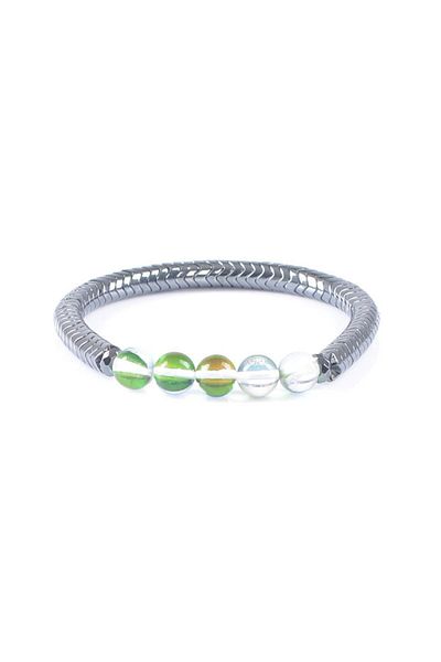 LABALABA MEN'S GREEN QUARTZ NATURAL STONE BRACELET