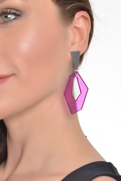 LABALABA أقراط نسائية غير متناظرة بتصميم بليكسي ملون