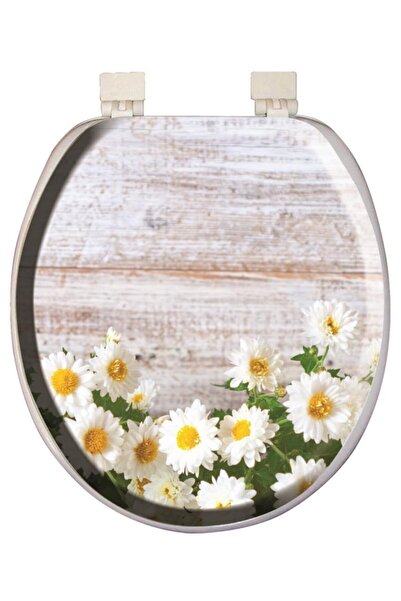 Softy Classic Desenli Yumuşak Klozet Kapağı Beyaz