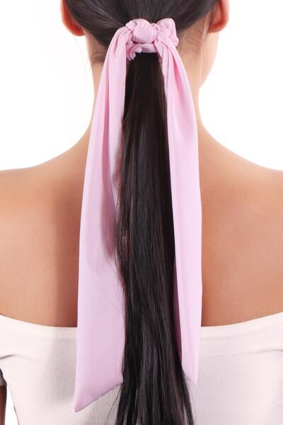 hahai accessories Hahai Women's Long Ribbon Model Scrunchie Buckle