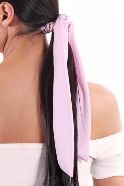 hahai accessories Hahai Women's Long Ribbon Model Scrunchie Buckle