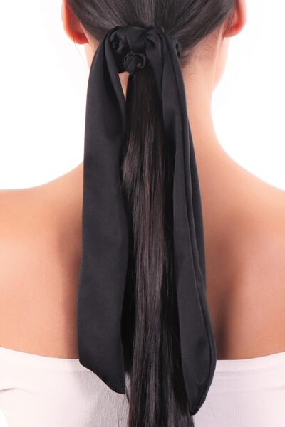 hahai accessories Hahai Women's Long Ribbon Model Scrunchie Buckle