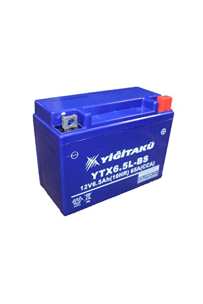 YİĞİT AKÜ 12 V 6.5 Ah Ytx6.5l B-s Mf Motorsiklet Aküsü 13,8x6,5x10,0 cm
