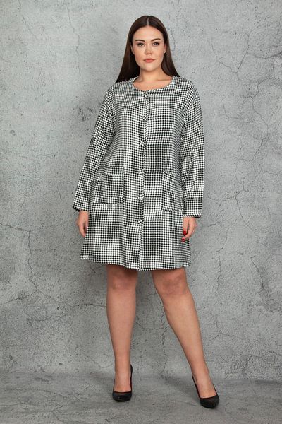 Şans Plus Size Jacket - Black - Relaxed fit