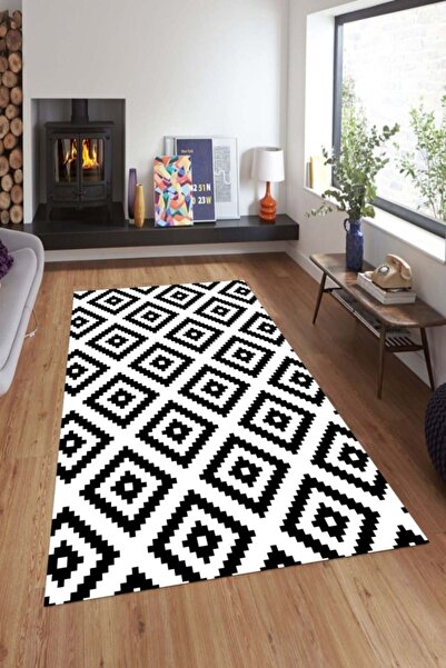 MODANOİVA Leke Tutmaz Yıkanabilir Kaymaz Dot Taban Dijital Baskı Salon Halısı...