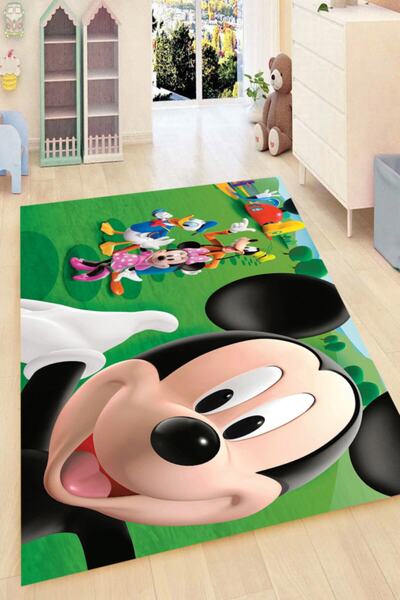 MODANOİVA Mickey Family Dijital Baskılı Halı Mrc1949