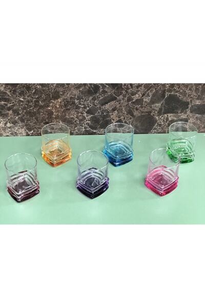 Bazarigo Lav Elegan 6 Lı Dip Boyalı Su Bardağı Elg353