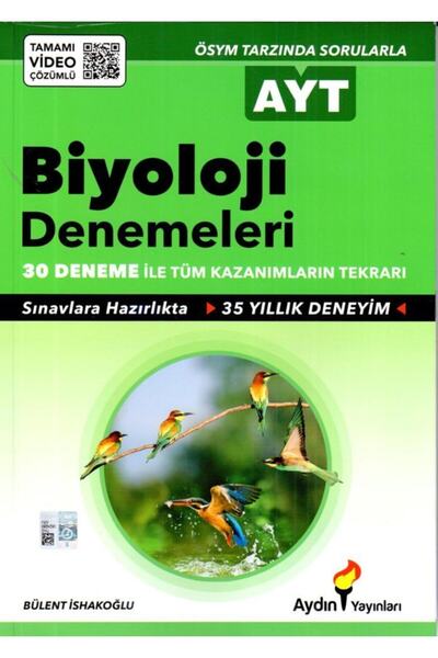 Aydın Yayınları Aydın Ayt Biyoloji 30 Lu Deneme-tamamı Video Çözümlü-yeni