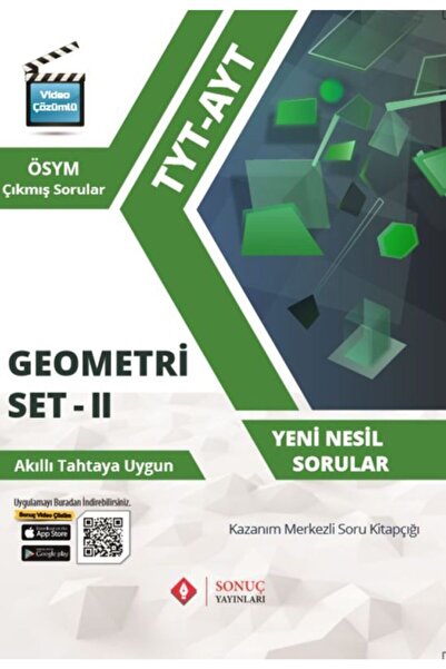 Sonuç Yayınları Sonuç Tyt Ayt Geometri Set 2 Kazanım Merkezli Soru Bankası
