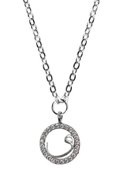 LABALABA Women's Zircon Stone Initial Symbol Pendant Necklace