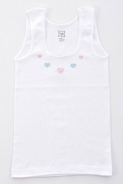 Pemilo Tricot de corp alb cu bretele late pentru fete 6 piese