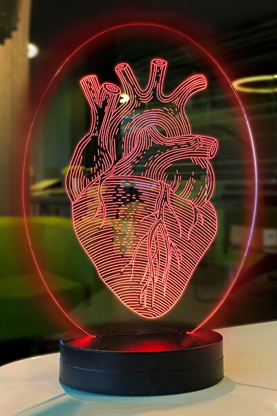 hediye-ci Oval Kalp Ve Damar Doktoru Hediyesi Led Lamba Hed83600234 Hediyelik