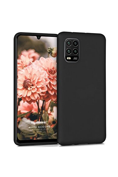 Microsonic Matte Silicone Xiaomi Mi 10 Lite Zoom Kılıf Siyah