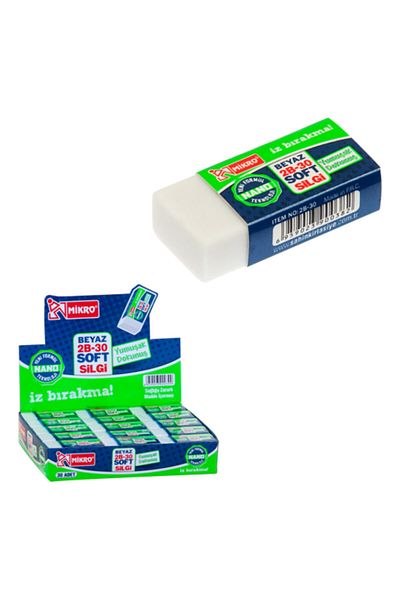 Mikro Exam Eraser 2b-30 Ss2b30 (Pack of 30)