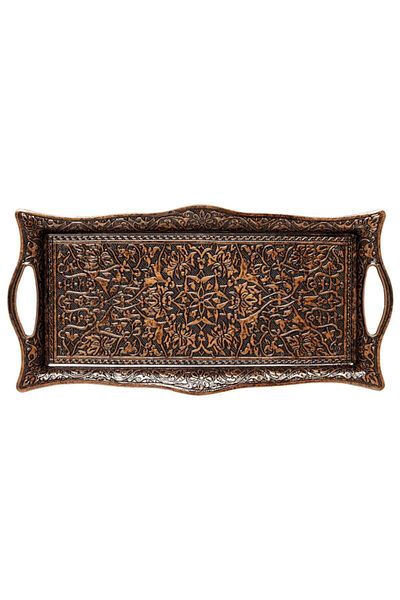Anatolian 2 Pieces Antique Copper Tray Set of Two - Groups - TR
