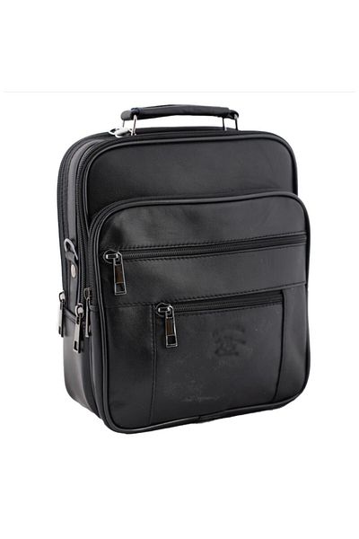 Strong Bag حقيبة يد رجالية سوداء مع حقيبة قوية، حقيبة كتف Ndelc03