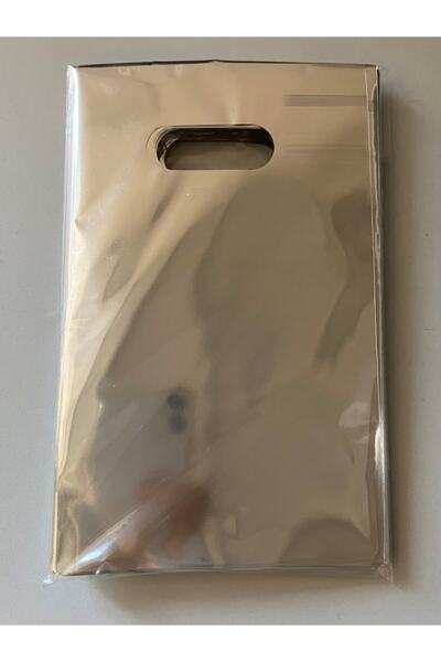 Görkem Hediye Poşeti Gümüş Renk Metalize El Geçme 13x20 Cm 100 Adet