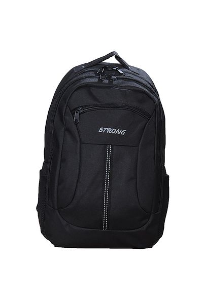 Strong Bag Unisex Μαύρη Σχολική Τσάντα, Casual Backpack Τσάντα Ταξιδίου