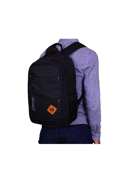 Strong Bag Unisex Μαύρη Σχολική Τσάντα Καθημερινή Τσάντα Ταξιδίου