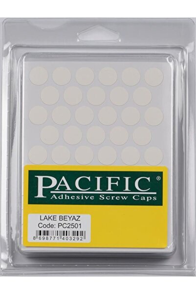 PACIFIC Yapışkanlı Vida Tapası Renk: Parlak Beyaz 10 YAPRAK